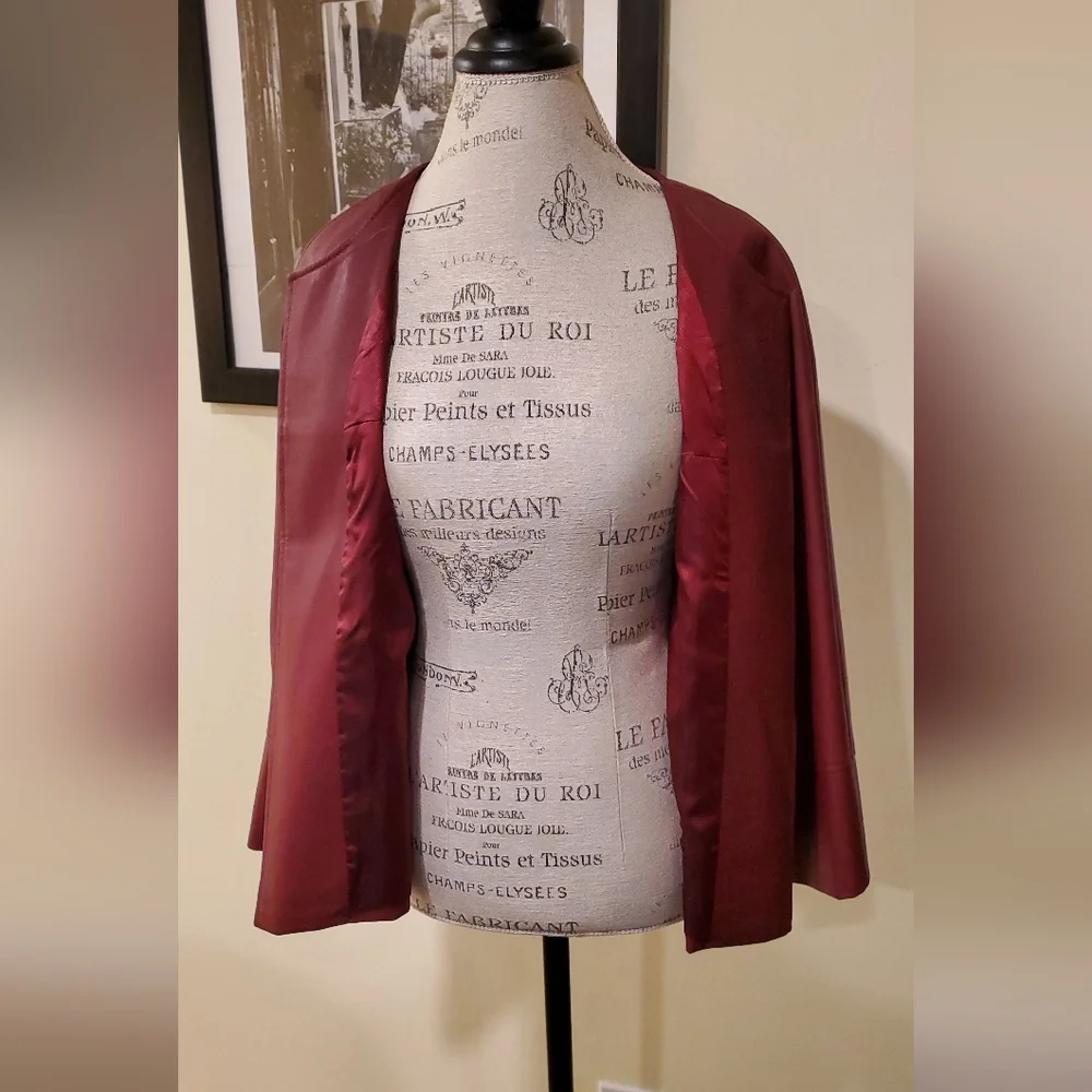 Faux Leather Red Chicos Jacket - Picture 4 of 9